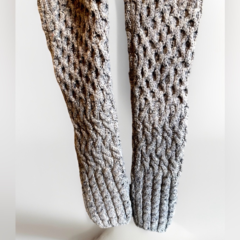NWT Wool Cashmere Aran Cable Leggings Fisherman’s Medium Size Gorgeous Leggings - Picture 4 of 9